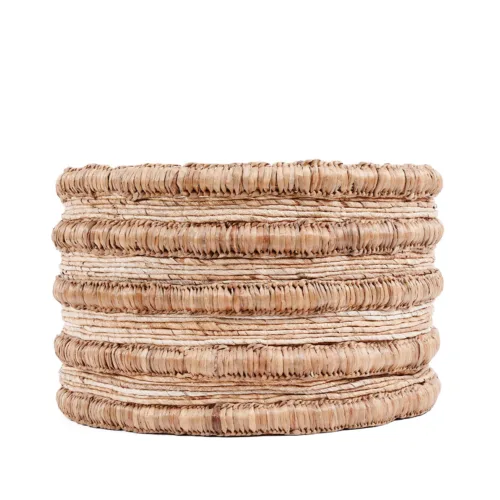 Cesta Chungu de jacinto de agua y hoja de banano