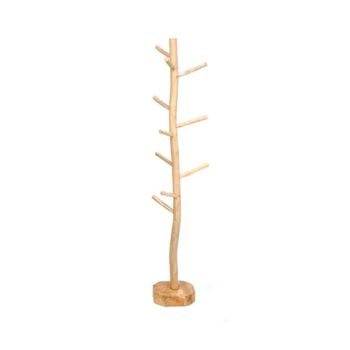 Percha de pie de madera de teca natural 160 cm