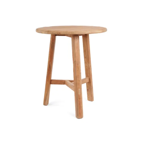 Mesa alta de bar de madera de teca 90 cm