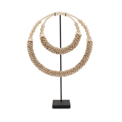 Collar decorativo con soporte de concha natural 55 cm