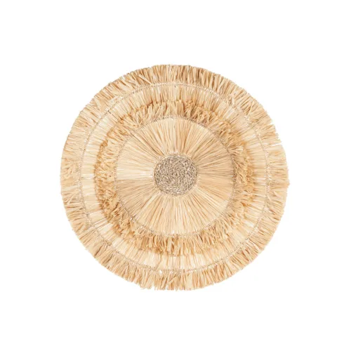 Adorno de pared Wanita de sisal y fibra de gajih 60 cm