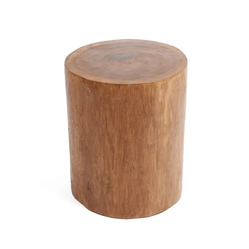 Taburete de madera de suar natural