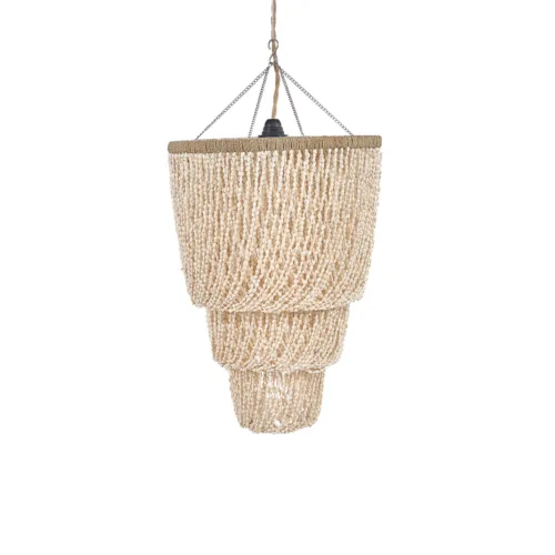 Lámpara de techo de conchas y hierro natural 31 cm