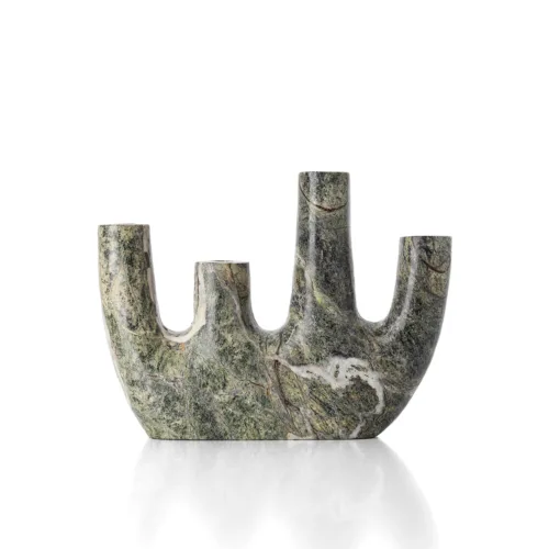Jarrón de mármol verde 22,5 cm