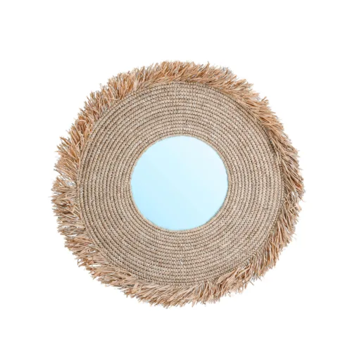 Espejo redondo Yema de rafia natural Ø 60 cm
