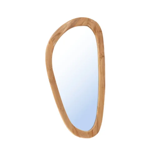 Espejo orgánico de teca natural 120 cm