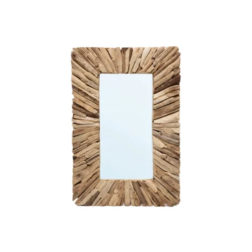Espejo rectangular de madera de deriva natural 60x41 cm
