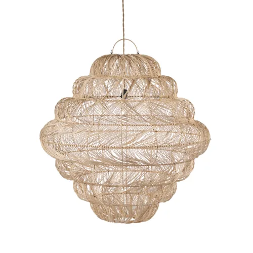 Lámpara de techo de ratán natural talla XL 102 cm