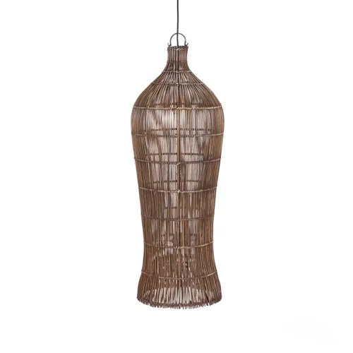 Lámpara de techo alta de bambú nogal oscuro 102 cm