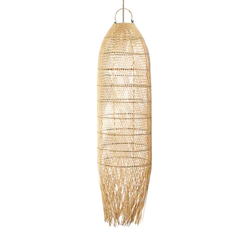 Lámpara de techo de ratán natural 110 cm