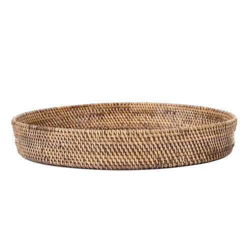 Bandeja grande de ratán natural 51 cm