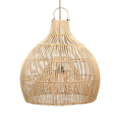 Lámpara de techo de ratán natural talla L 52 cm