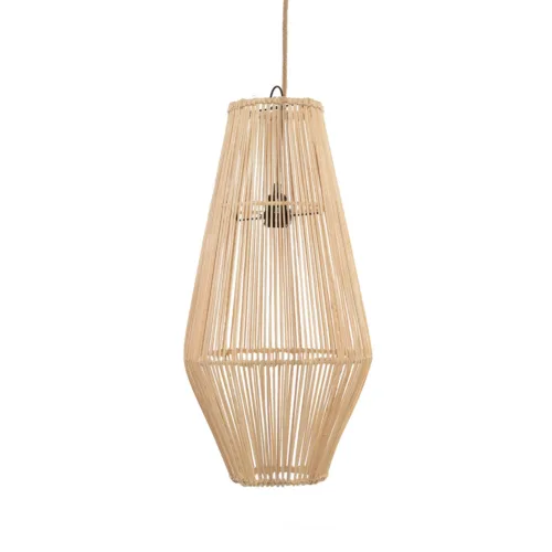 Lámpara de techo de ratán natural 60 cm