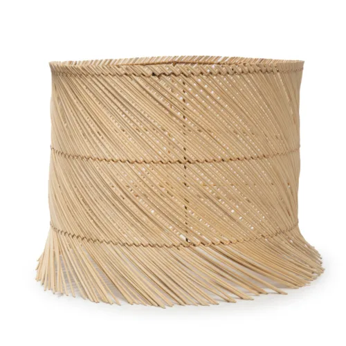 Pantalla de lámpara de mesa de ratán natural 35 cm