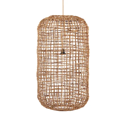Lámpara colgante Kuso de hoja de banano natural 92 cm