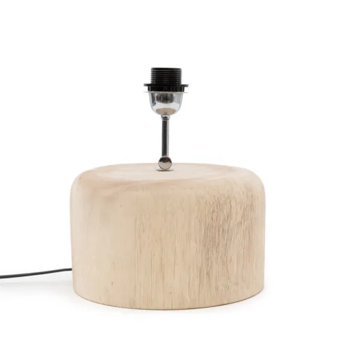Base de lámpara de mesa de madera de teca natural 26 cm