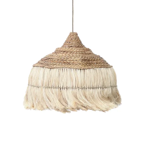 Lámpara de techo Hoola de fibra vegetal natural 50 cm