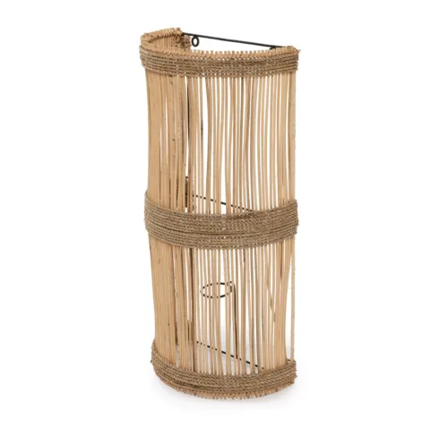Aplique de pared de listones de ratán natural 50 cm
