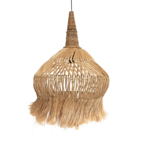Lámpara de techo con forma de tipi de abacá 70 cm