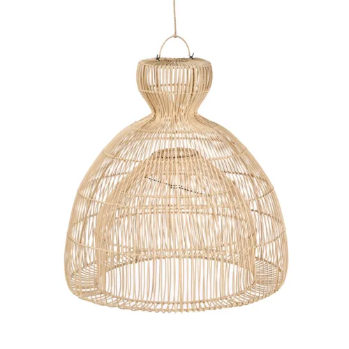 Lámpara de techo de ratán natural talla L 84 cm