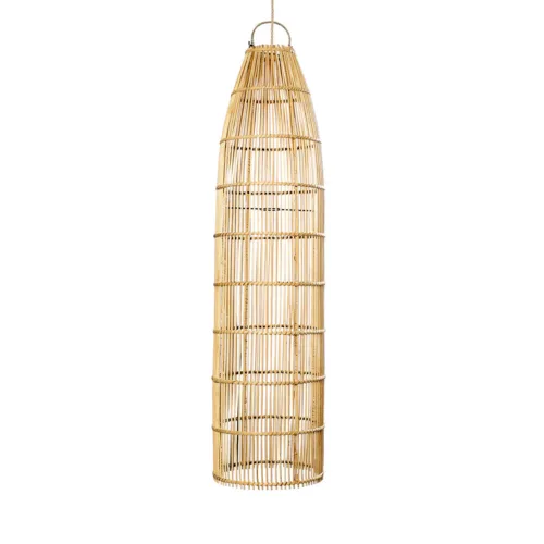 Lámpara de techo de ratán natural 90 cm