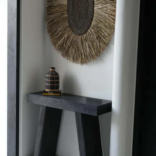 Consola de madera de teca negra 86 cm