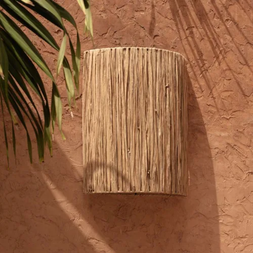 Aplique de pared Kohei de sisal natural