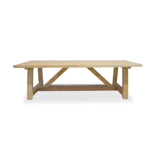 Mesa de comedor de teca maciza reciclada 270 cm