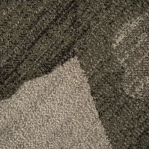 Alfombra de poliéster beige y verde 340x240 cm Dunia
