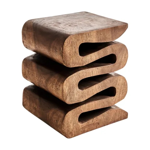 Mesa auxiliar de madera de suar 40x50 cm Xagar