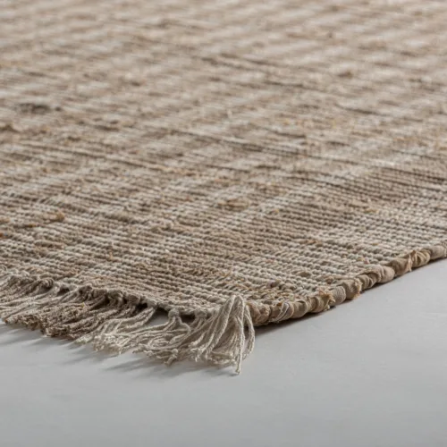 Alfombra de algodón marrón 350x240 cm Kaori