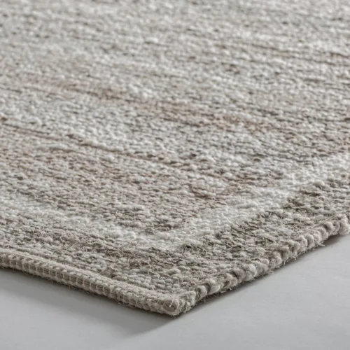Alfombra de lana crema 350x240 cm Emma