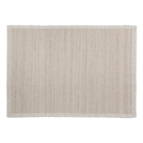 Alfombra de lana y yute crema 300x200 cm Arele
