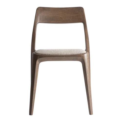 Silla de madera y tapizado verde 52x82 cm Vira