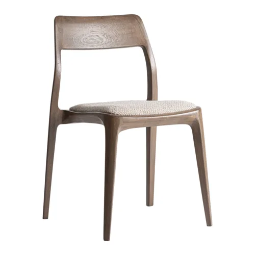 Silla de madera y tapizado verde 52x82 cm Vira