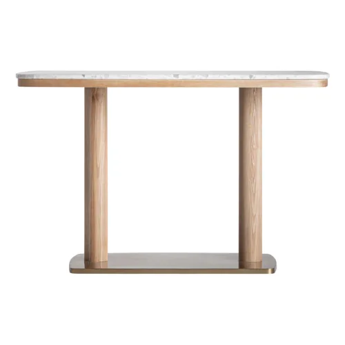 Mesa de bar de terrazo blanco 120x77 cm Alferce