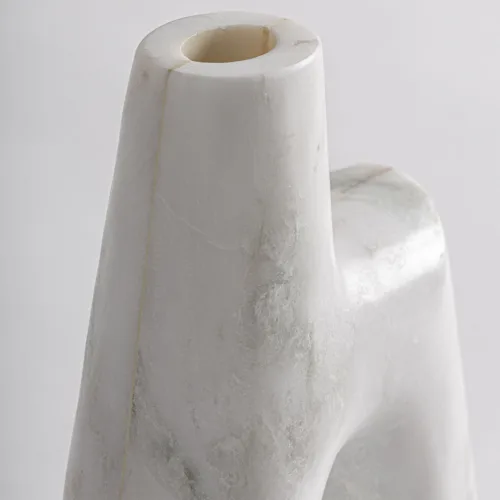 Figura decorativa de ónix blanco 20x31 cm Lasne