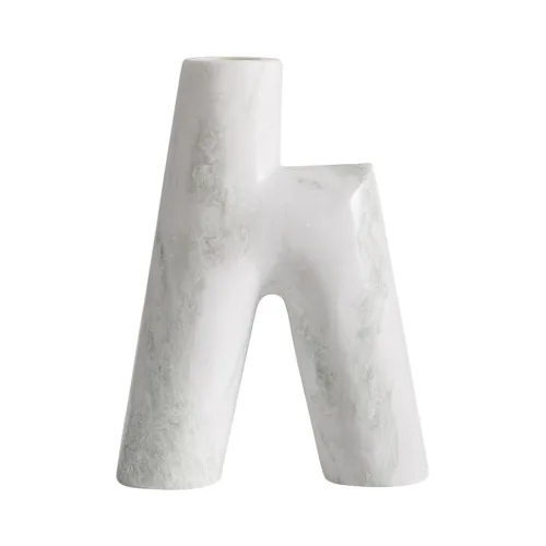 Figura decorativa de ónix blanco 19x26 cm Lasne