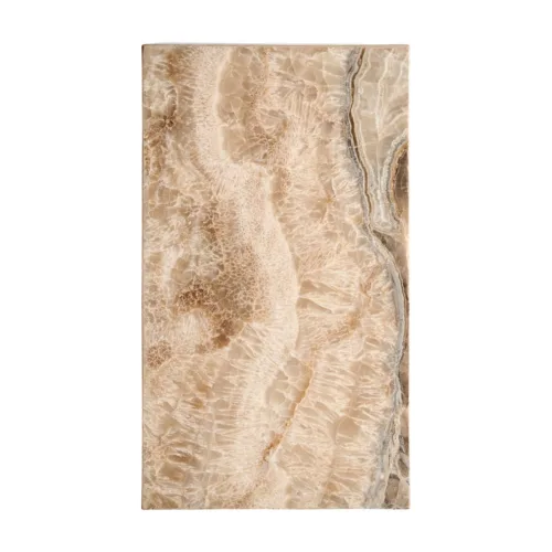 Mesa auxiliar de ónix beige 35x60 cm Catheka