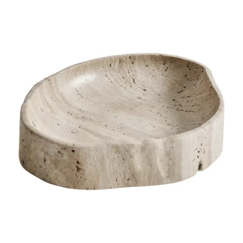 Centro de mesa de travertino crema 24x20 cm Motrus