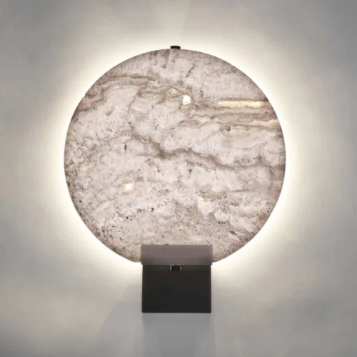 Aplique de pared de mármol gris 22x26 cm Jalhe