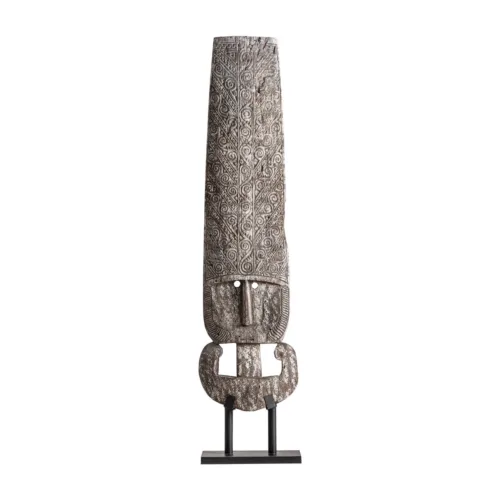Escultura de pie de madera de suar 45x195 cm Rolho