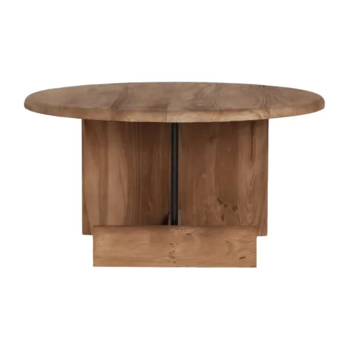 Mesa de centro de madera y hierro 76x40 cm Diusse