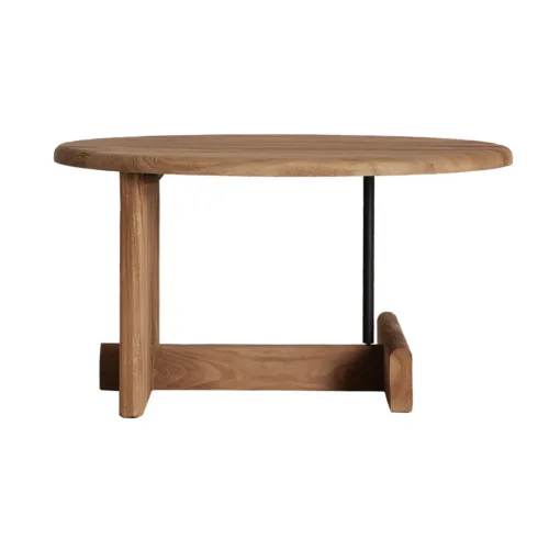 Mesa de centro de madera y hierro 76x40 cm Diusse