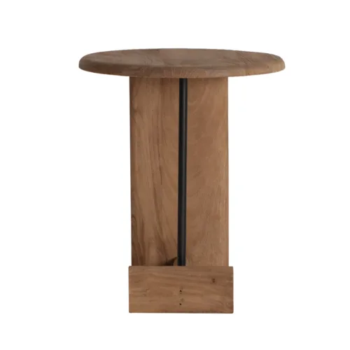 Mesa auxiliar de madera y hierro 46x56 cm Diusse