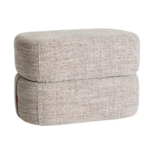 Reposapiés tapizado gris 65x45 cm Nousse