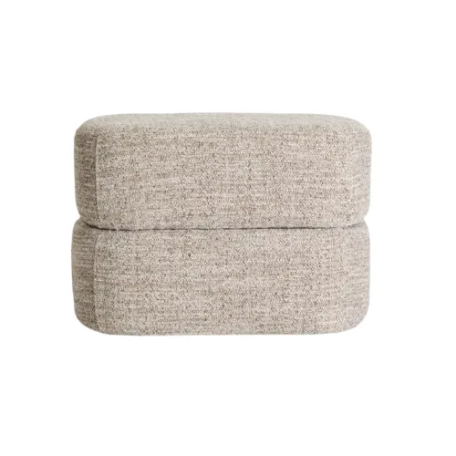 Reposapiés tapizado gris 65x45 cm Nousse