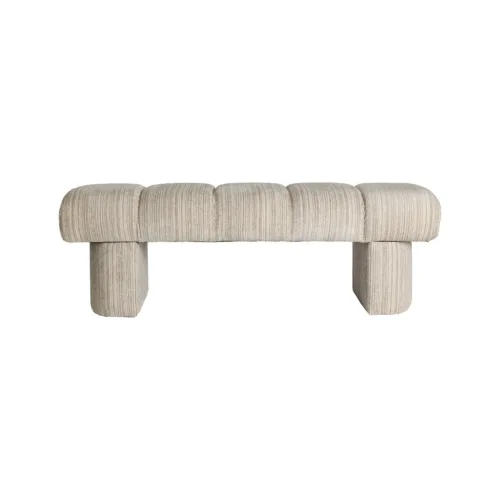 Pie de cama tapizado gris 127x45 cm Meiz