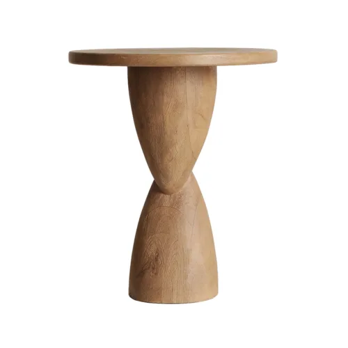 Mesa auxiliar de madera de mango 47x56 cm Riscle