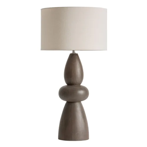 Lámpara de sobremesa de madera de mango 41x81 cm Cinzia